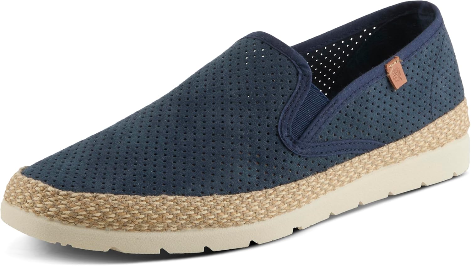 

Мужские эспадрильи Spring Step Raiden из замши - летние слипоны с пробковой стелькой и резиновой подошвой, сделано в Испании, темно-синий