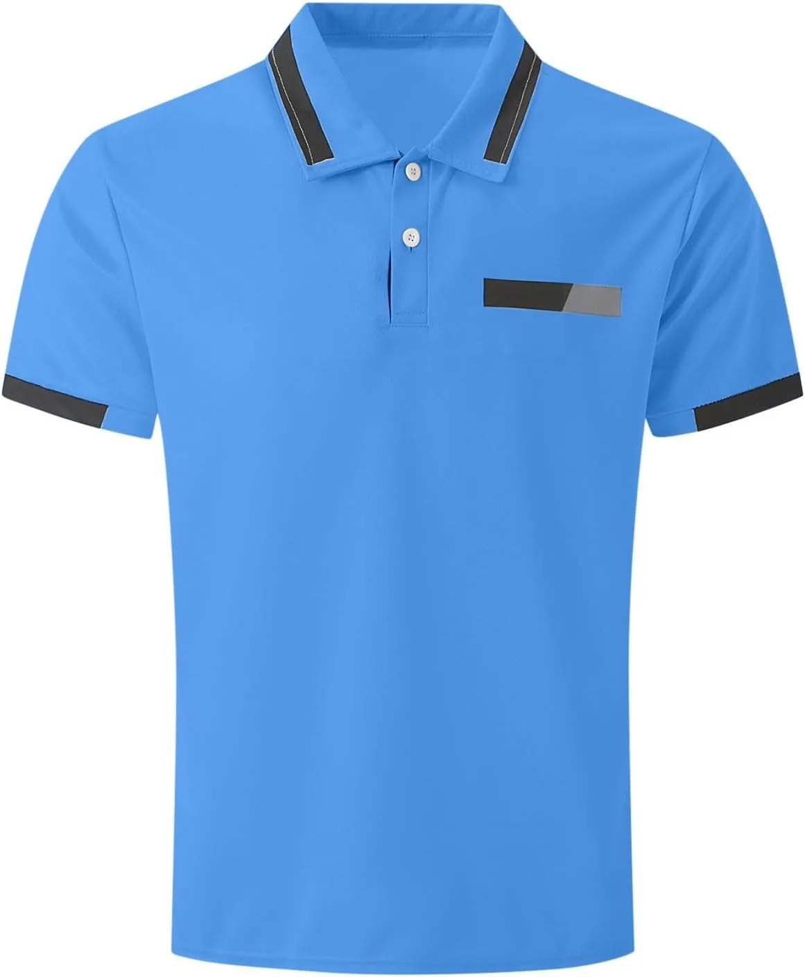 Мужская футболка с коротким рукавом slim fit, цветной блок и карманами — фото 2