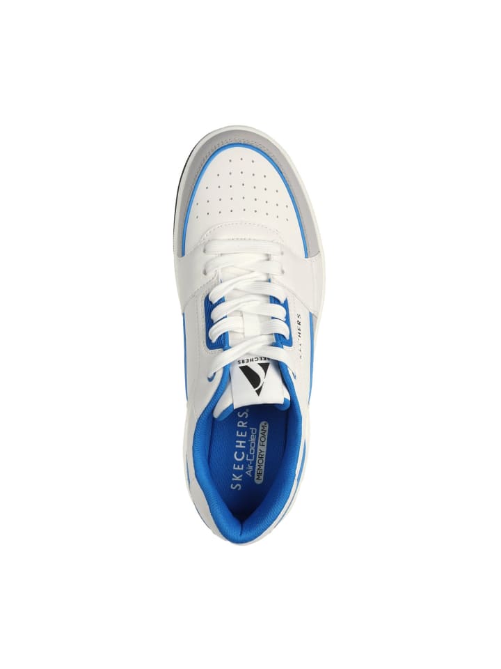 Кроссовки на шнуровке UNO COURT Skechers, белый/синий — фото 2