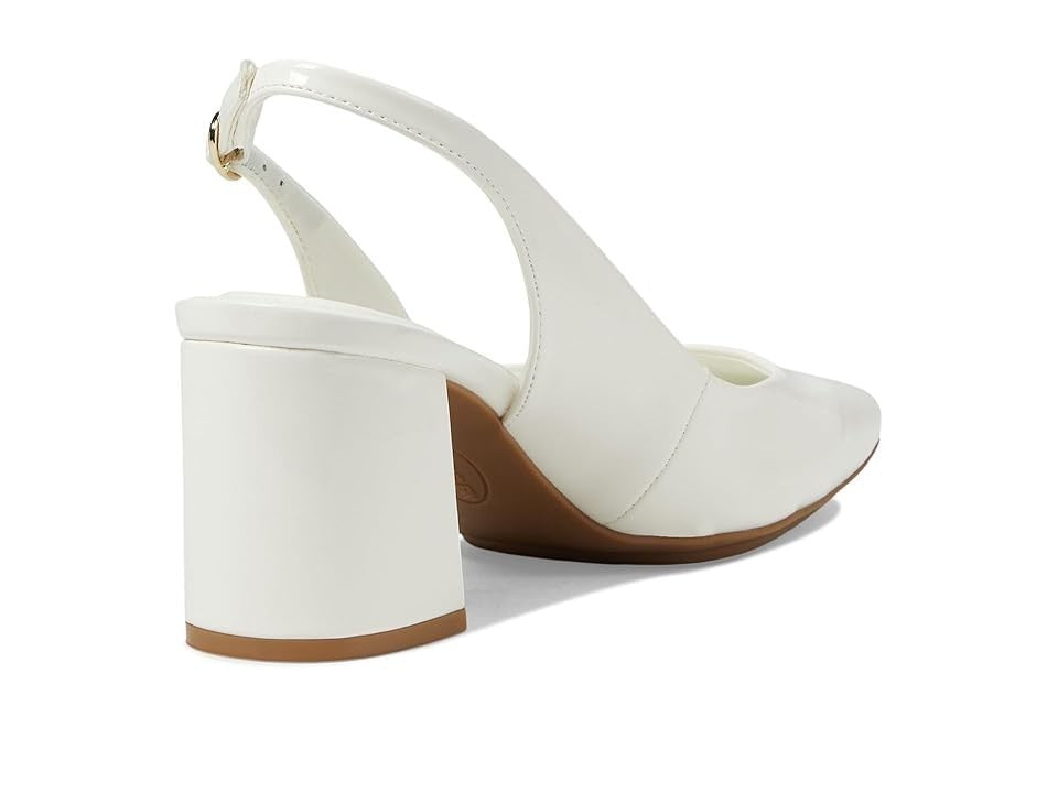 Туфли-лодочки Anne Klein Lizette, белые, с квадратным носком и блочным каблуком, без застежек VER227 — фото 4