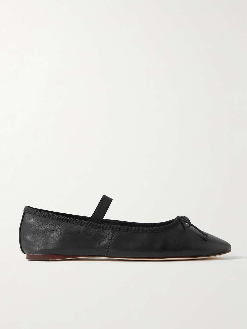 Кожаные балетки Leonie с бантом Loeffler Randall, черный
