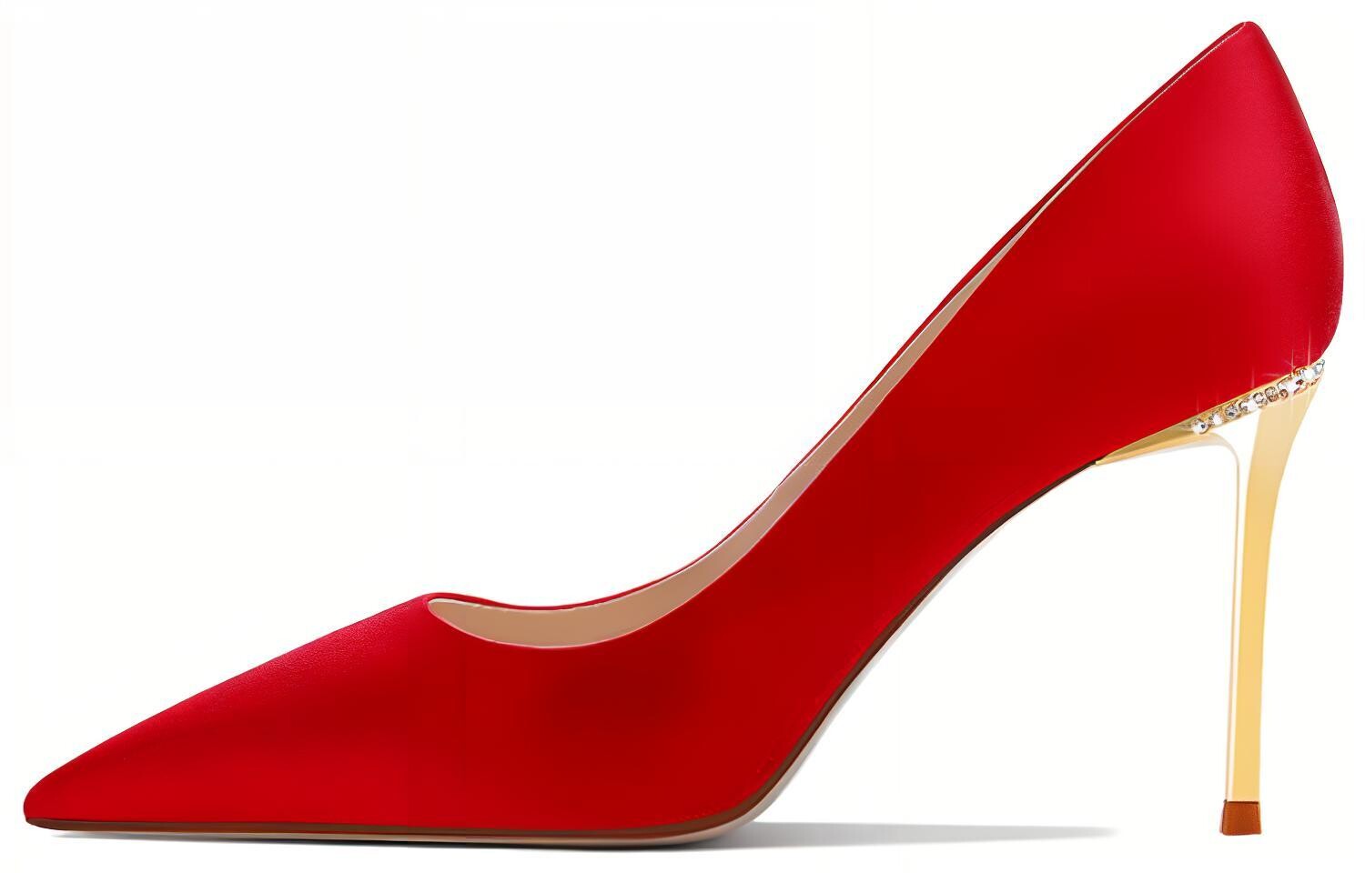 

Туфли на высоком каблуке женские красный Shudaier