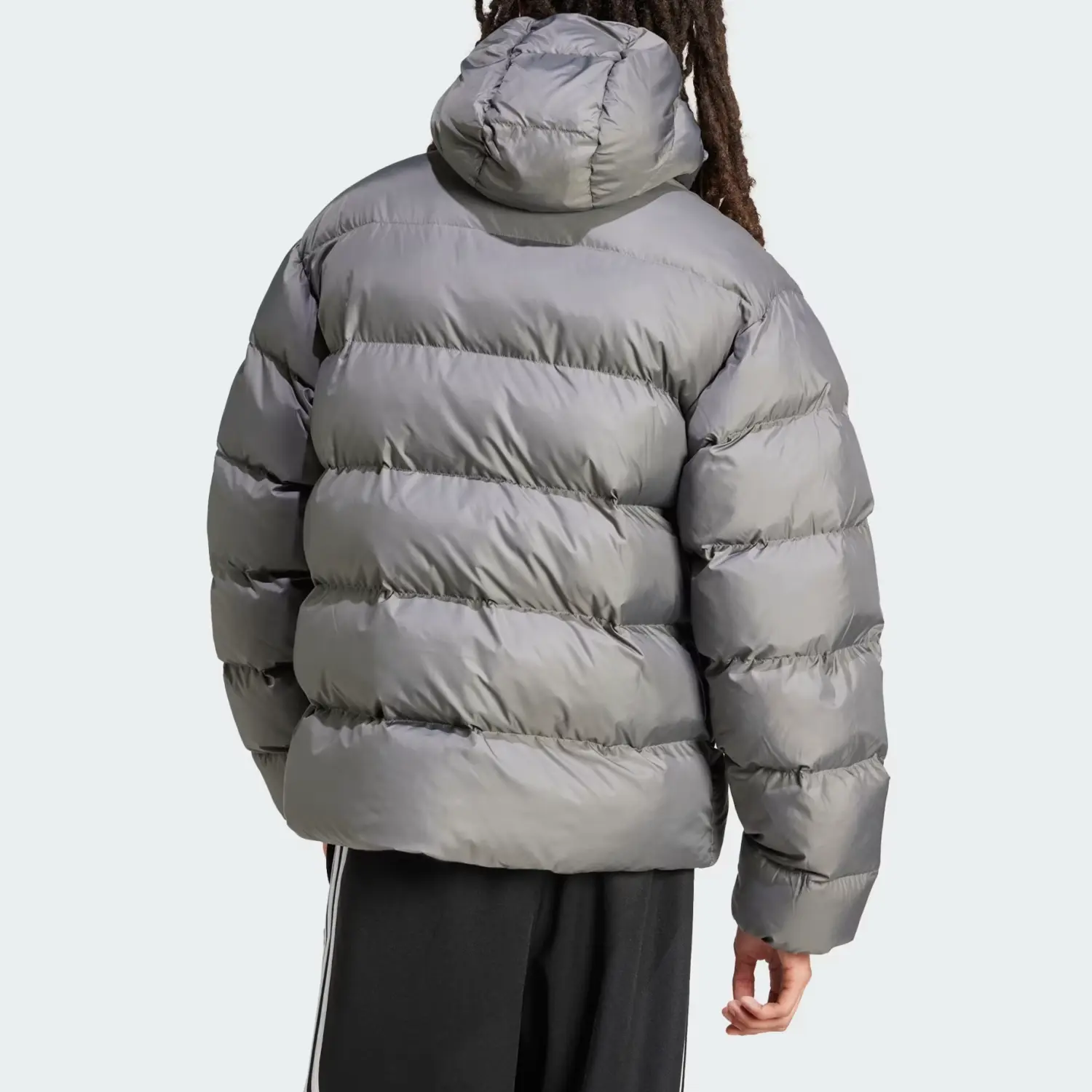 Стеганая куртка мужская серый Adidas Originals — фото 3