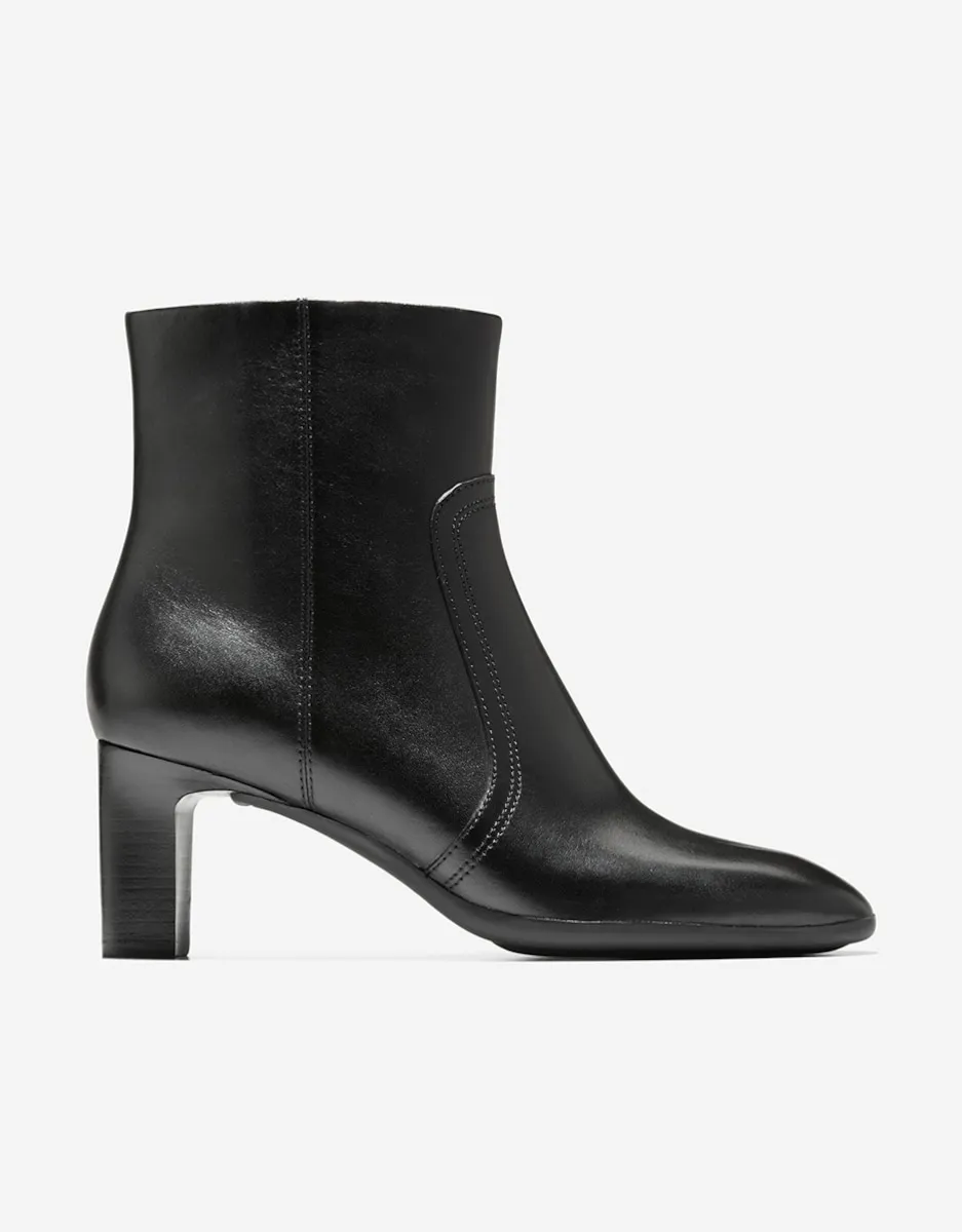 Женские кожаные ботильоны на каблуке с молнией Cole Haan, черный