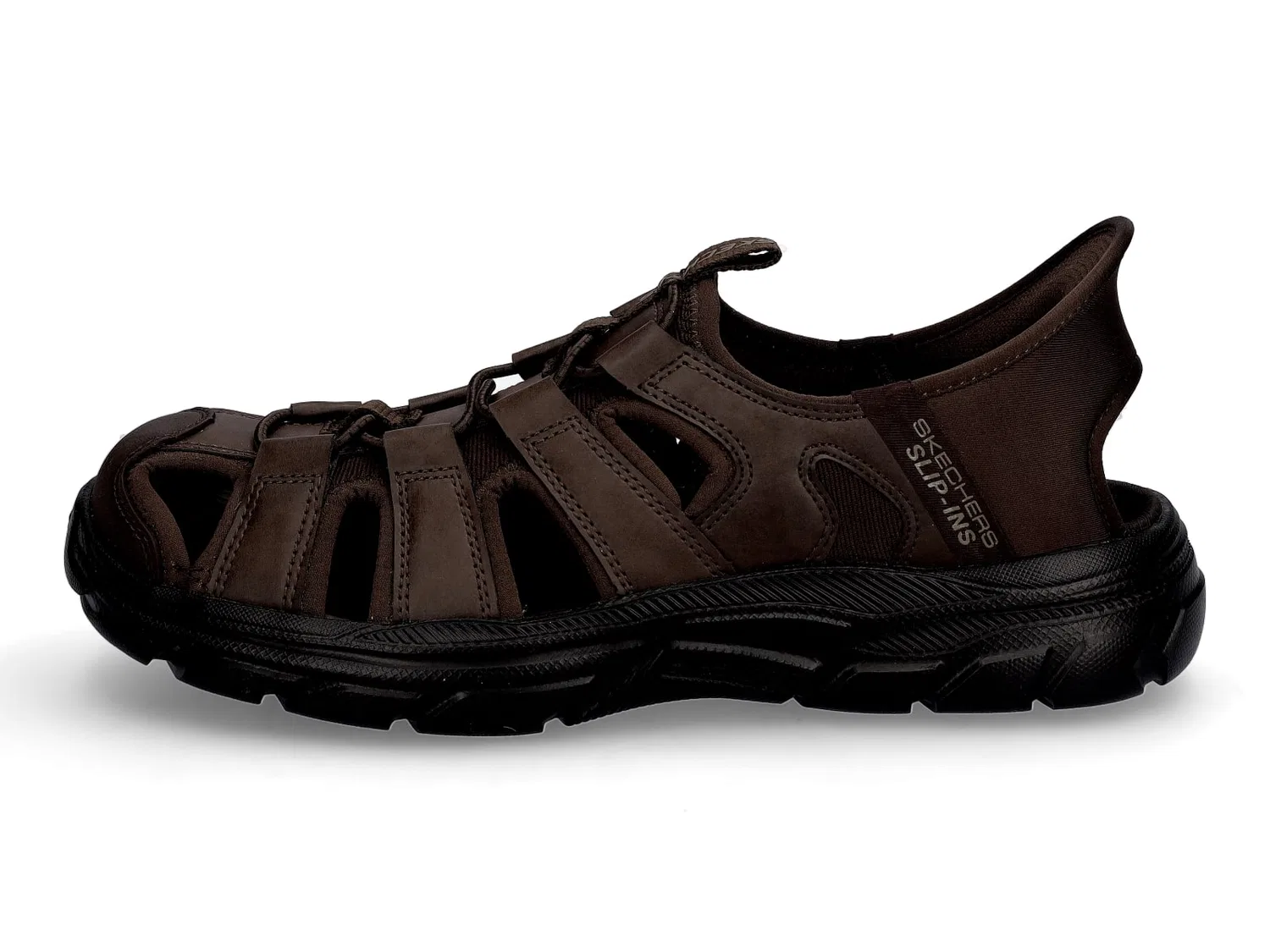 Сандалии с эластичной шнуровкой Skechers, коричневый — фото 2