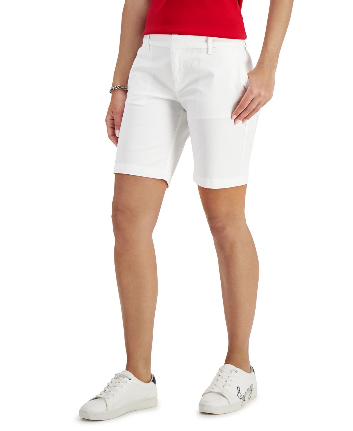 

Женские шорты-бермуды Hollywood TH Flex 9 дюймов Tommy Hilfiger, белый