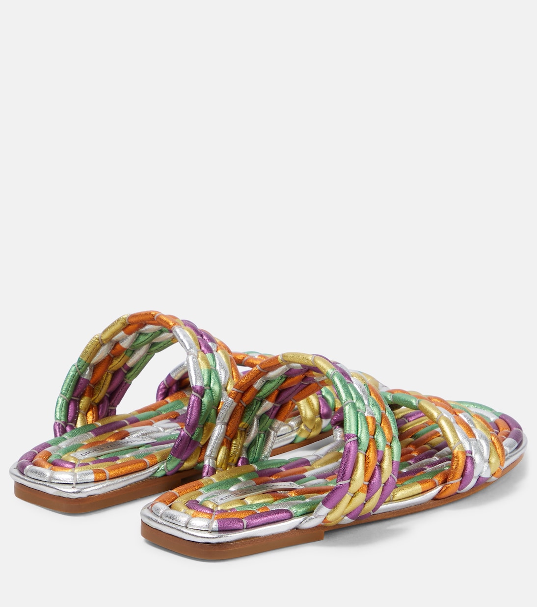 Сандалии из металлизированной кожи Dries Van Noten, серебряный — фото 3
