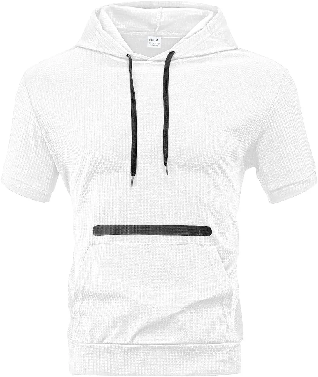 

WENKOMG1 мужская футболка с коротким рукавом и капюшоном для тренировок, M-3XL