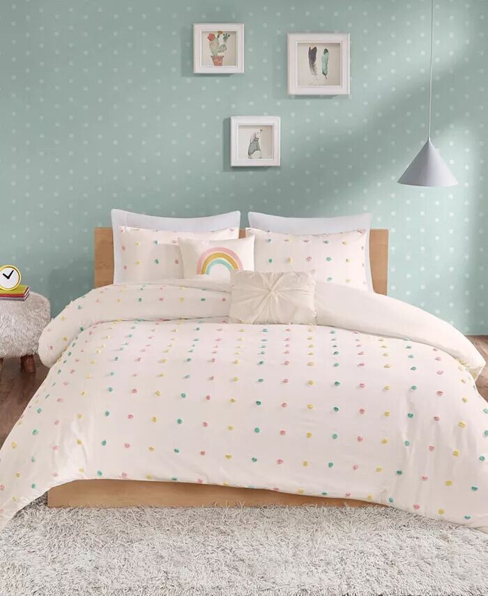 

Помпон Callie 4 шт. Комплект одеял, Twin/Twin XL Urban Habitat, мультиколор