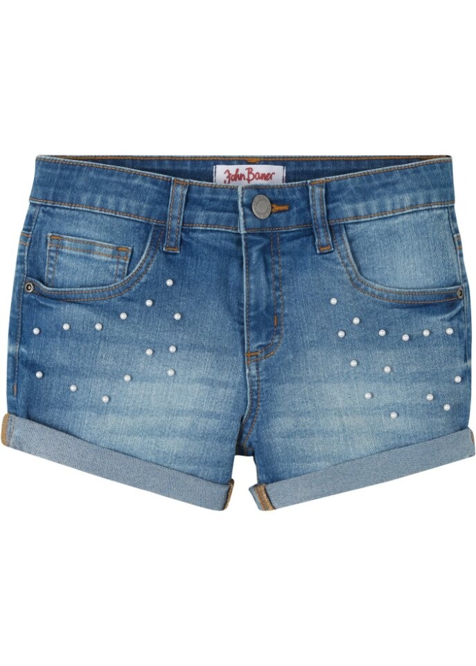 

Джинсовые шорты для девочек с жемчугом John Baner Jeanswear, оранжевый