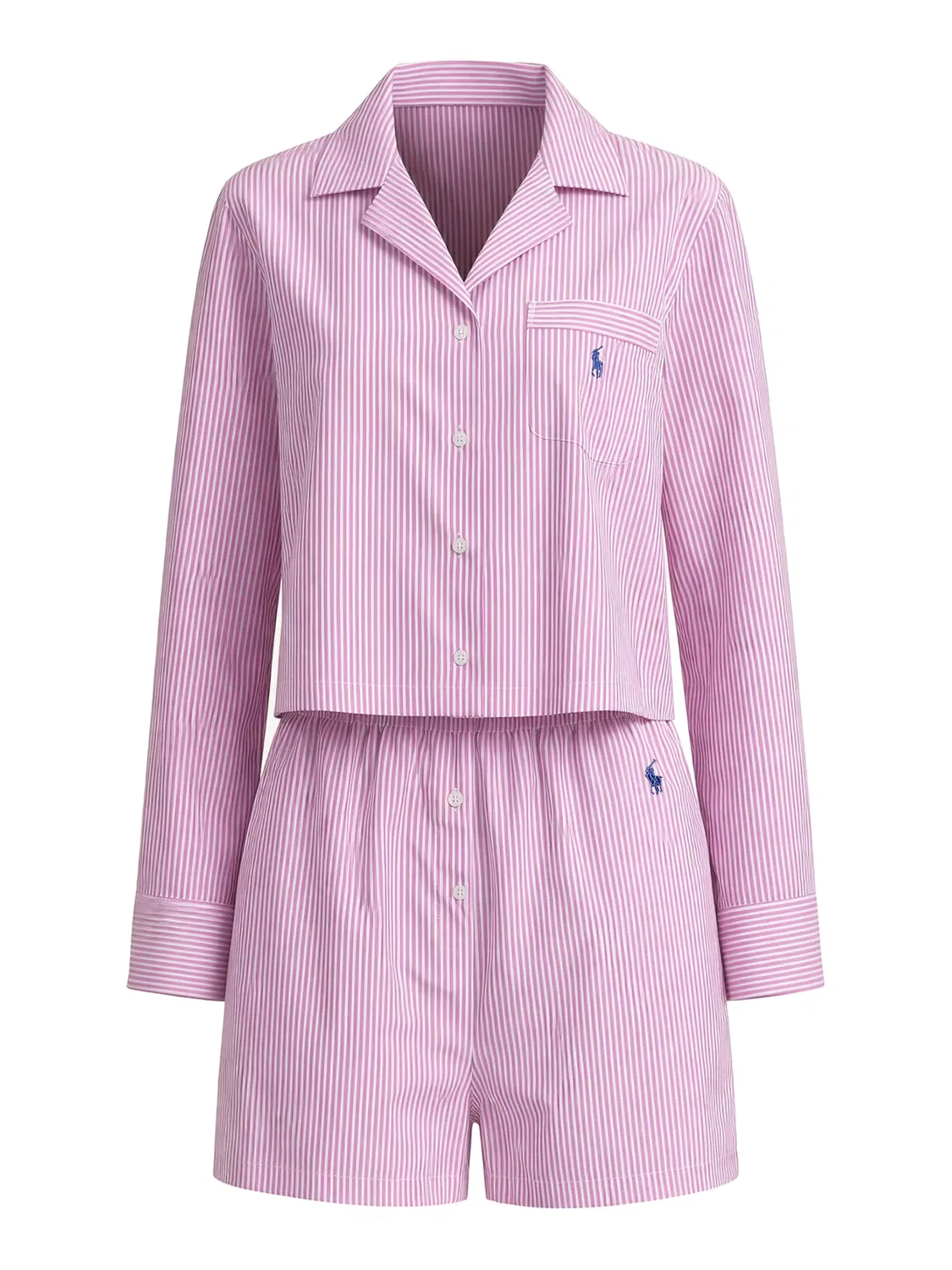 Пижама 'Рубашечная полоска' Polo Ralph Lauren, Pink