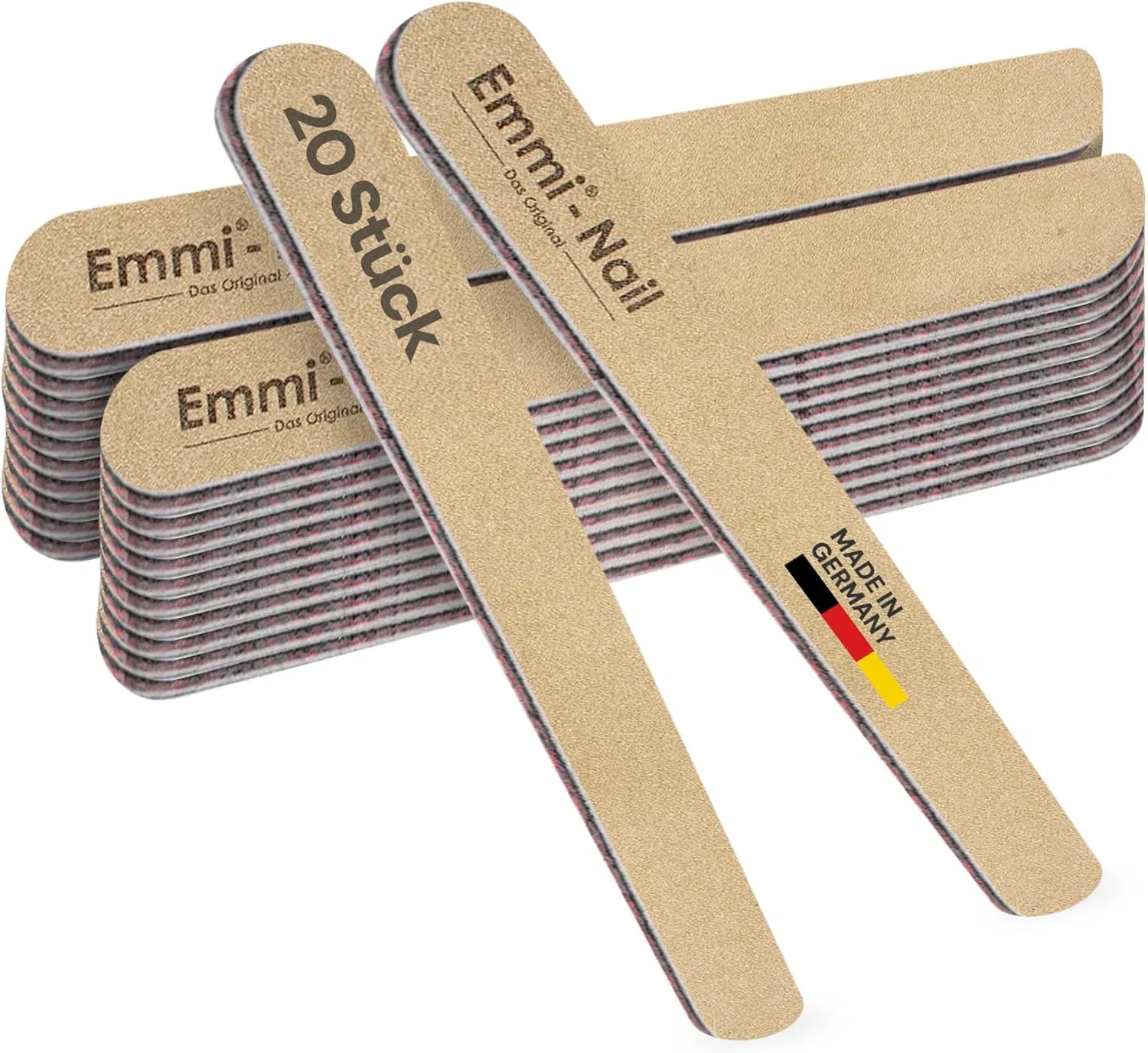 Профессиональные пилки для ногтей Emmi-Nail Straight Gold 100/180, 20 шт. Emmi Nail