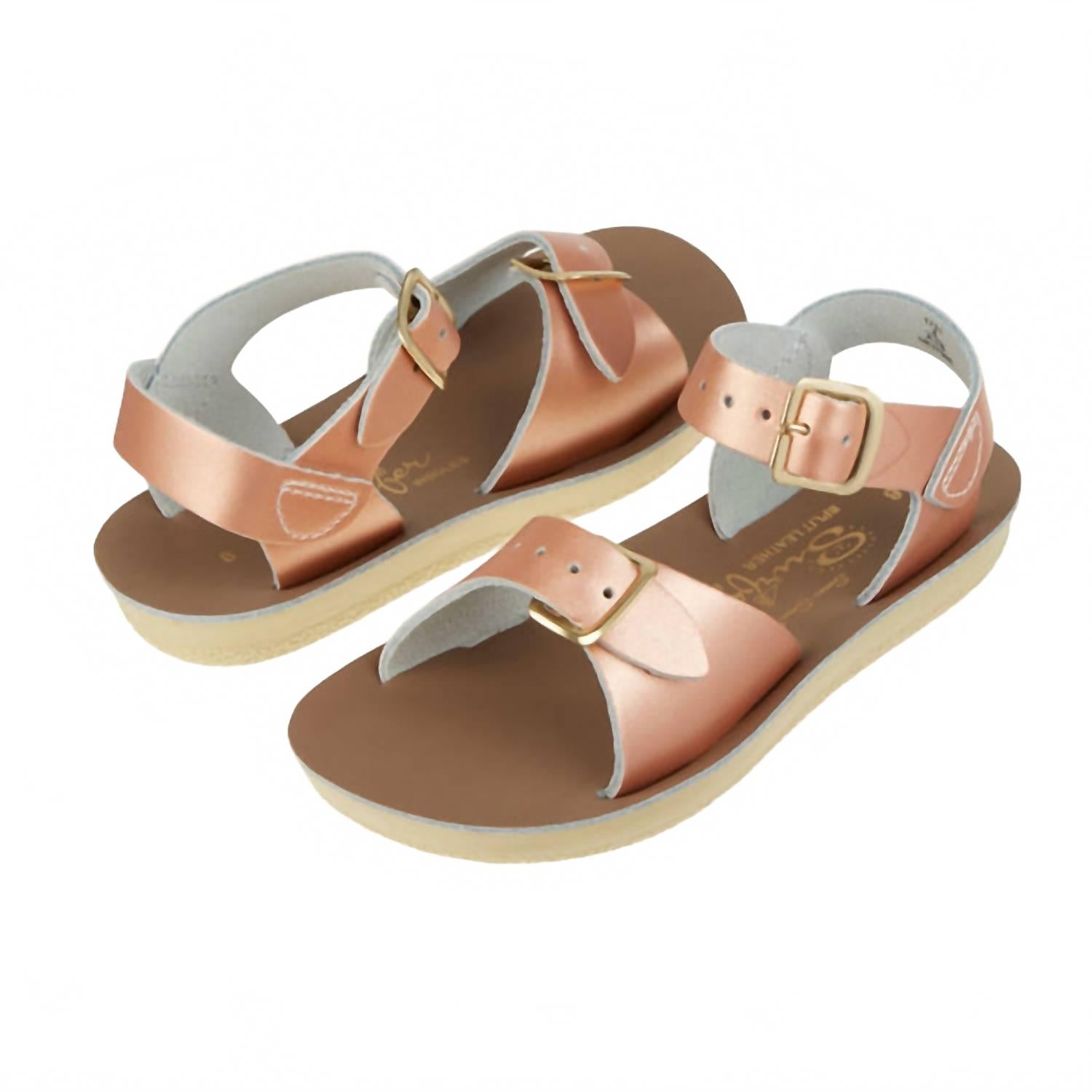 Детские сандалии Surfer в розовом золоте Salt Water Sandals — фото 4