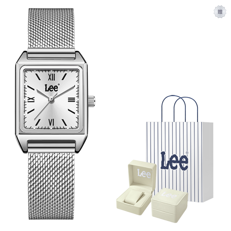 

Lee Женские часы кварцевый механизм стальной браслет серебристый циферблат праздничная классика парный подарок подарочная коробка