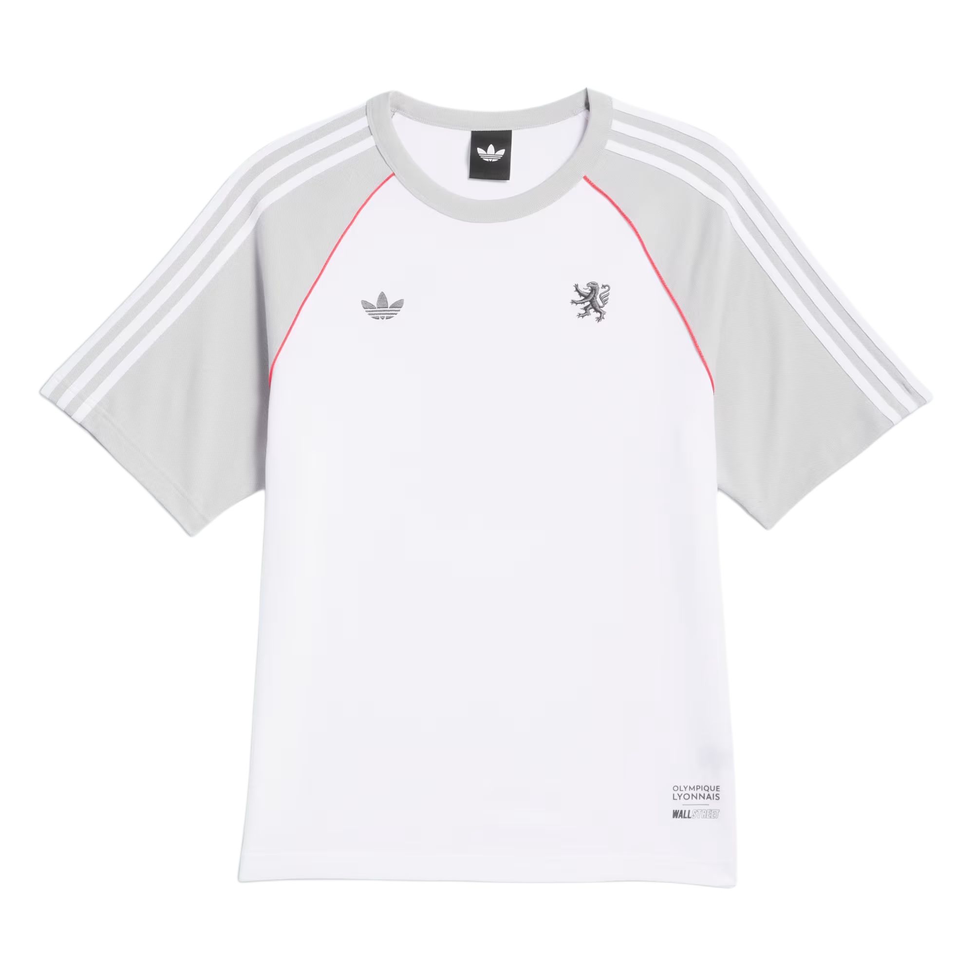

Футболка унисекс из коллекции x Lyon Team Collaboration FW25 Adidas Originals, серый белый