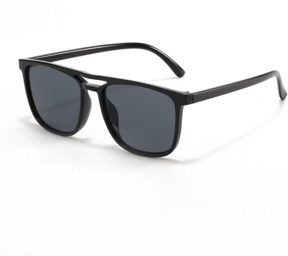 

Женские солнцезащитные очки овальной формы 2027 года с двойной перемычкой, большого размера, конфетного цвета, классические, с защитой от УФ-излучения UV400 MTZJH, Black Grey