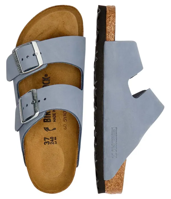 Тапочки из кожи Аризона Narrow fit Birkenstock, синий — фото 4