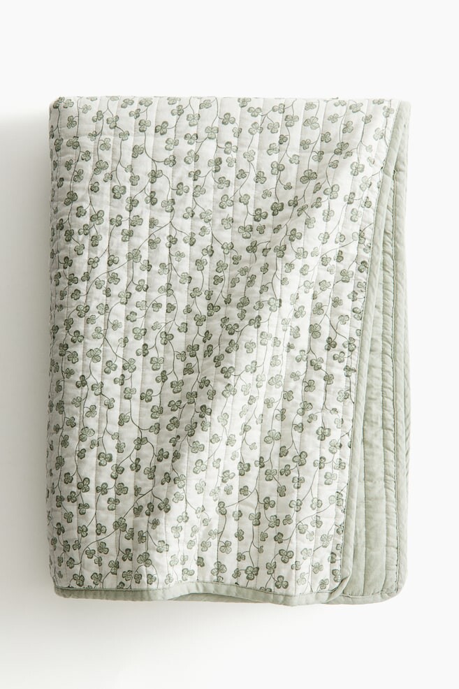 

Стеганое хлопковое покрывало H&M, белый