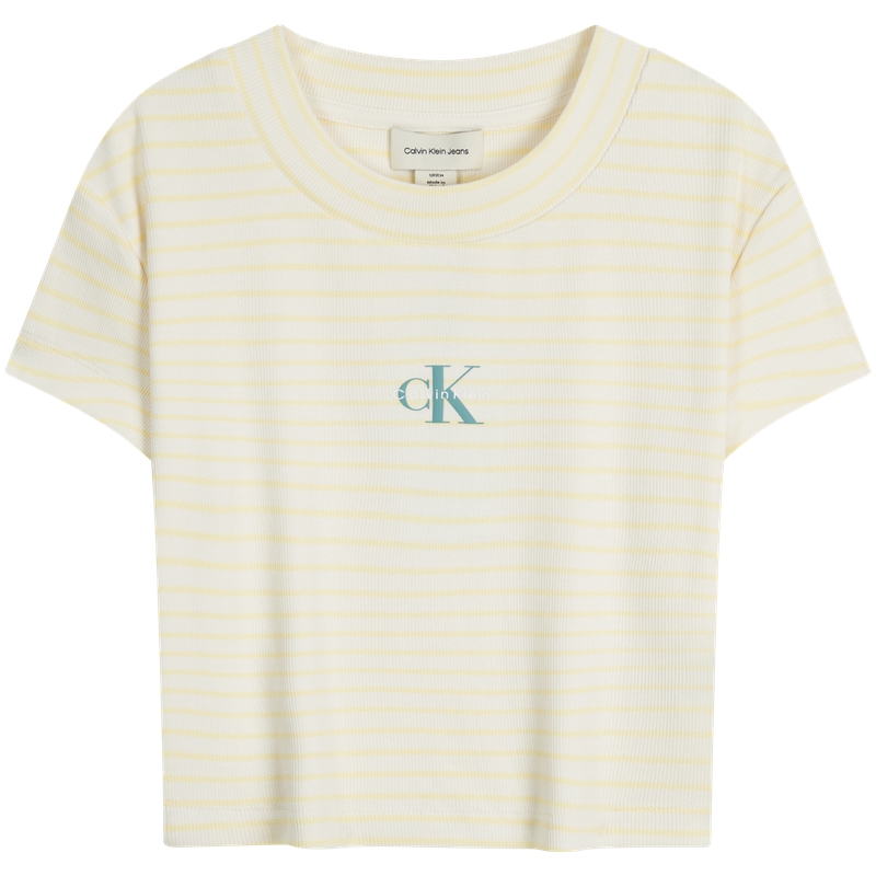 Футболка женская с круглым вырезом Moderate Calvin Klein, xdy-stripes черный — фото 4