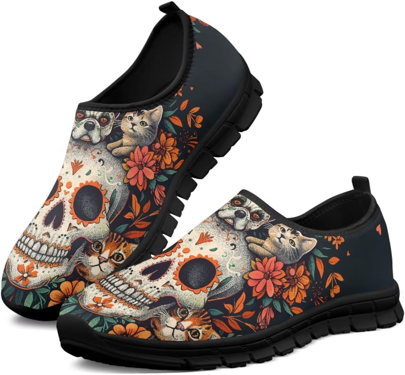 

Женские кроссовки и мокасины Skull Walking: повседневные, теннисные, плоские, для работы, с широким носком, для вождения и хайкинга Ecaestolph, красный