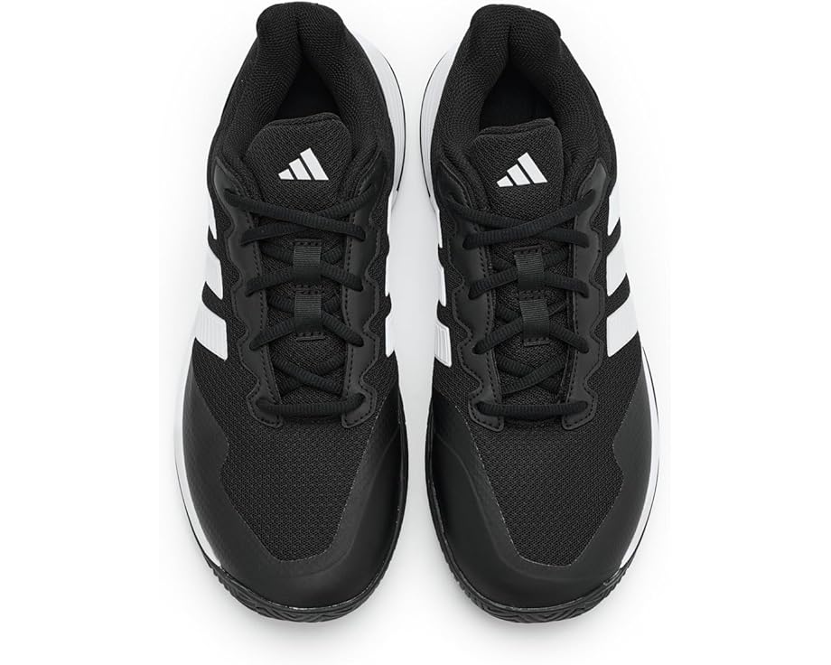 Мужские кроссовки для тенниса Adidas Gamecourt 2, Black/White/Silver Metallic — фото 2