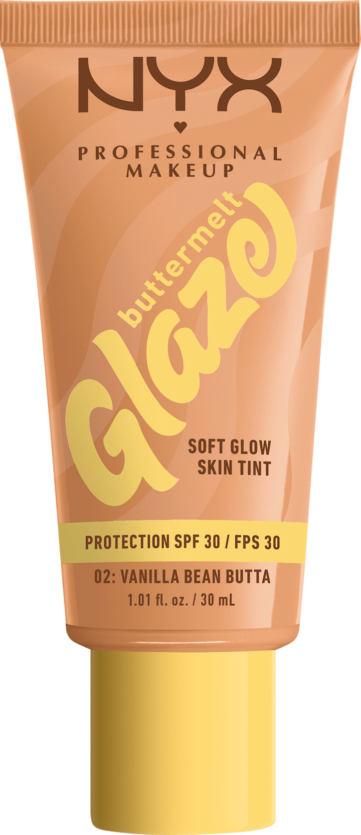 

Тональный крем NYX PROFESSIONAL MAKEUP Foundation Buttermelt Glaze mit LSF 30, 02 Vanilla Bean Butta, 30 ml