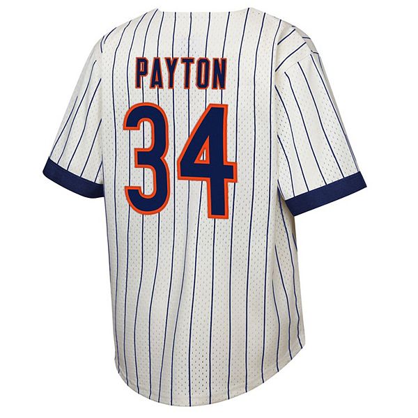 Бейсбольная футболка Chicago Bears с именем и номером игрока Walter Payton в цвете cream Mitchell & Ness — фото 4