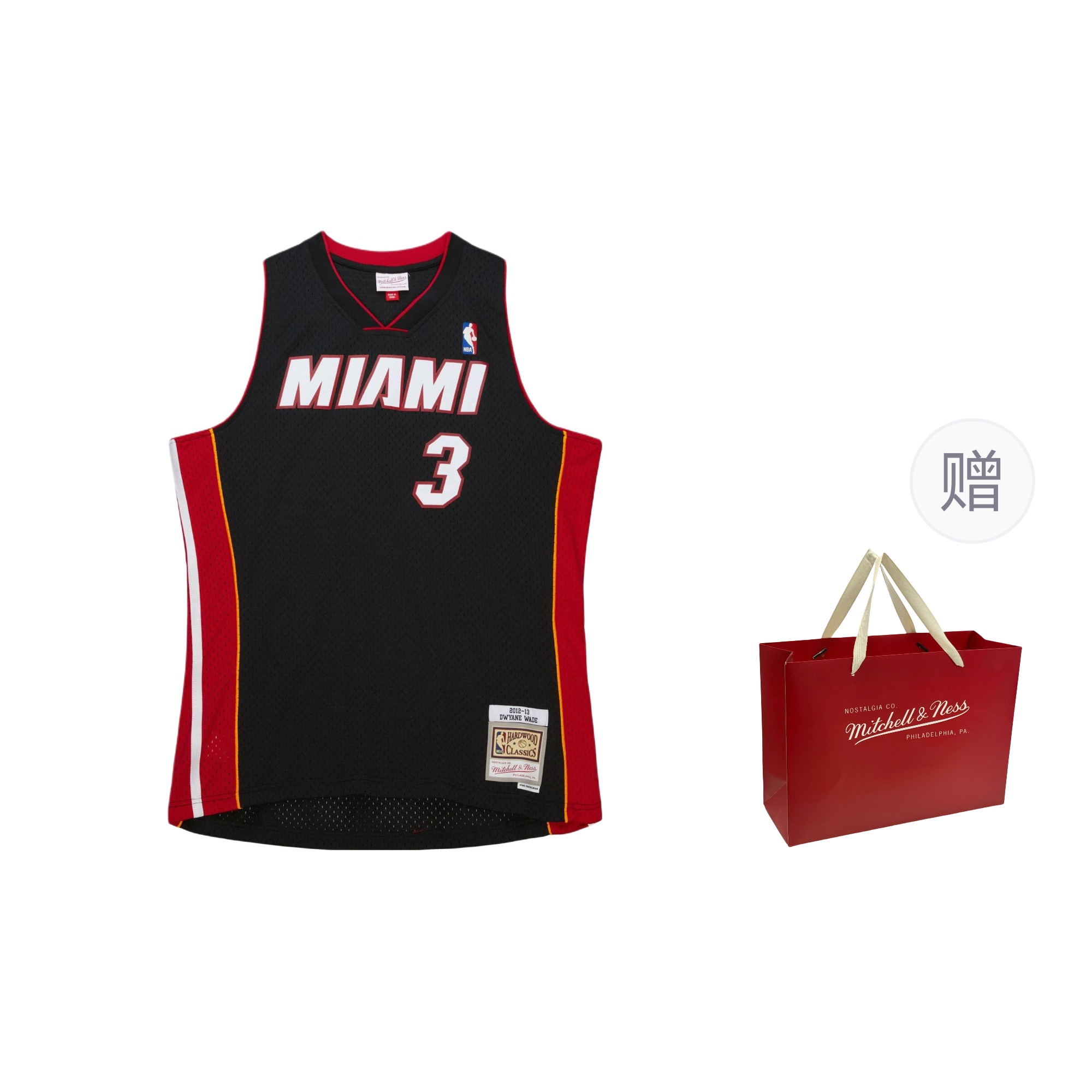 

Джерси Mitchell & Ness Road Finals 'NBA Miami Heat 2012 Dwyane Wade' Mitchell Ness, черный