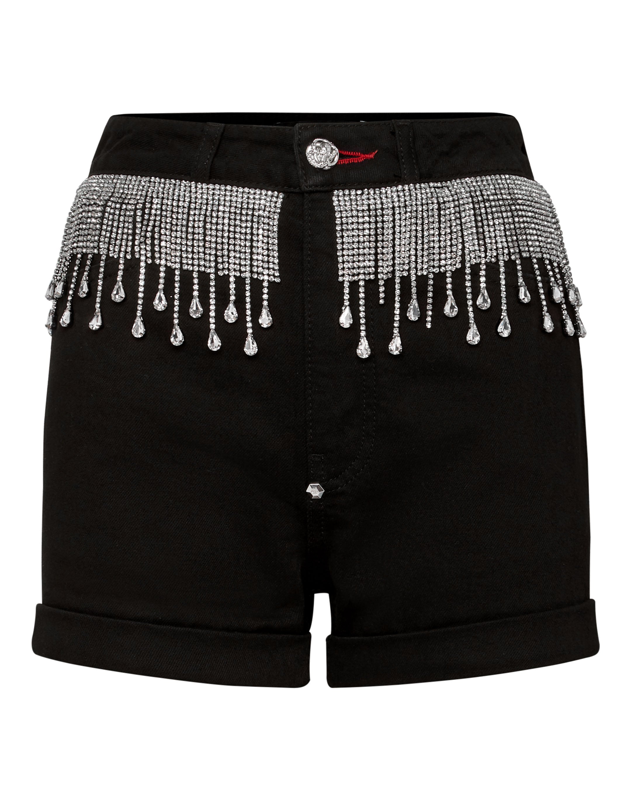 

Шорты с бахромой PHILIPP PLEIN, черный