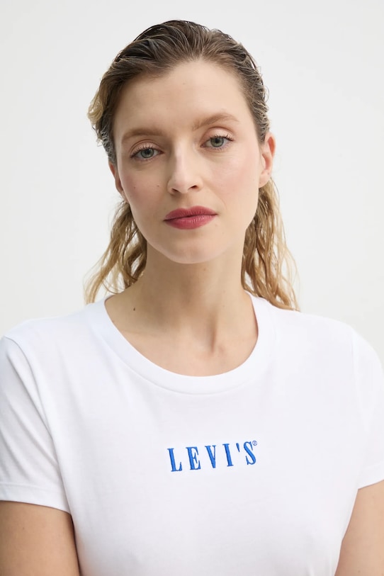 Хлопковая футболка THE PERFECT TEE Levi'S, белый — фото 4