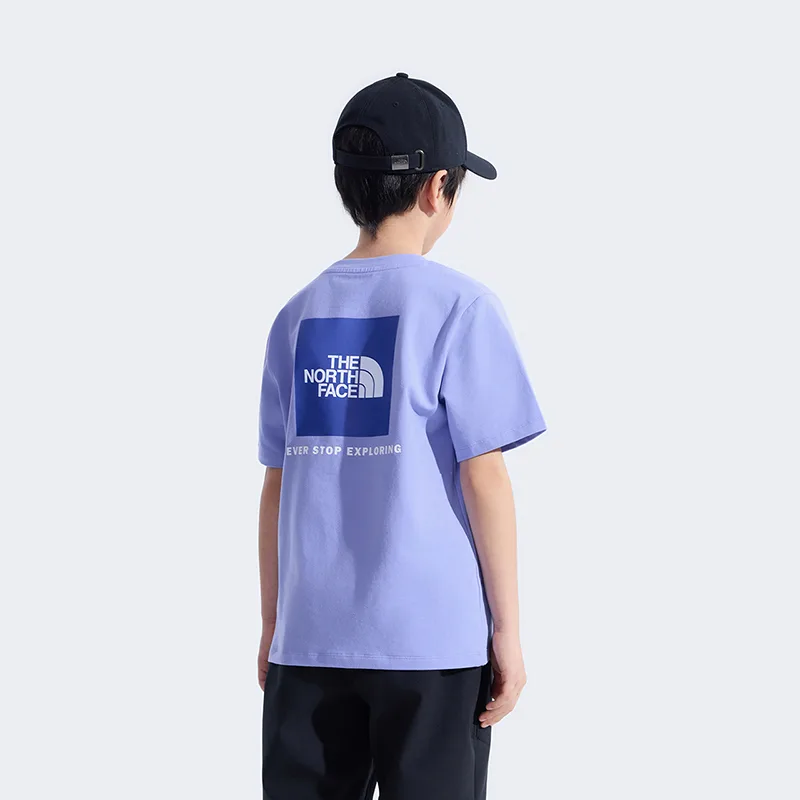 Футболка для детей с круглым вырезом THE NORTH FACE, синий фиолетовый — фото 3