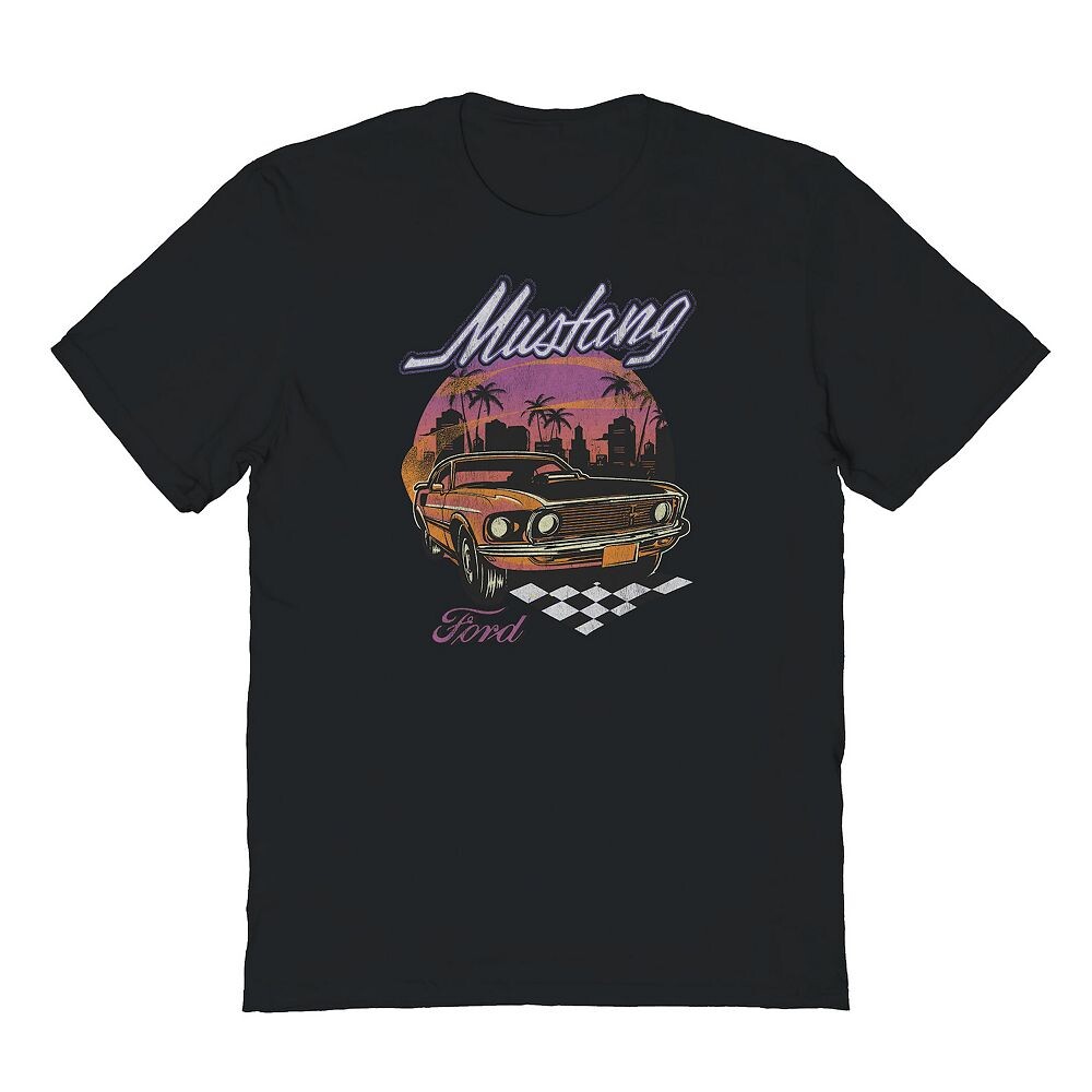 

Мужская футболка с рисунком Cali Mustang Licensed Character, черный
