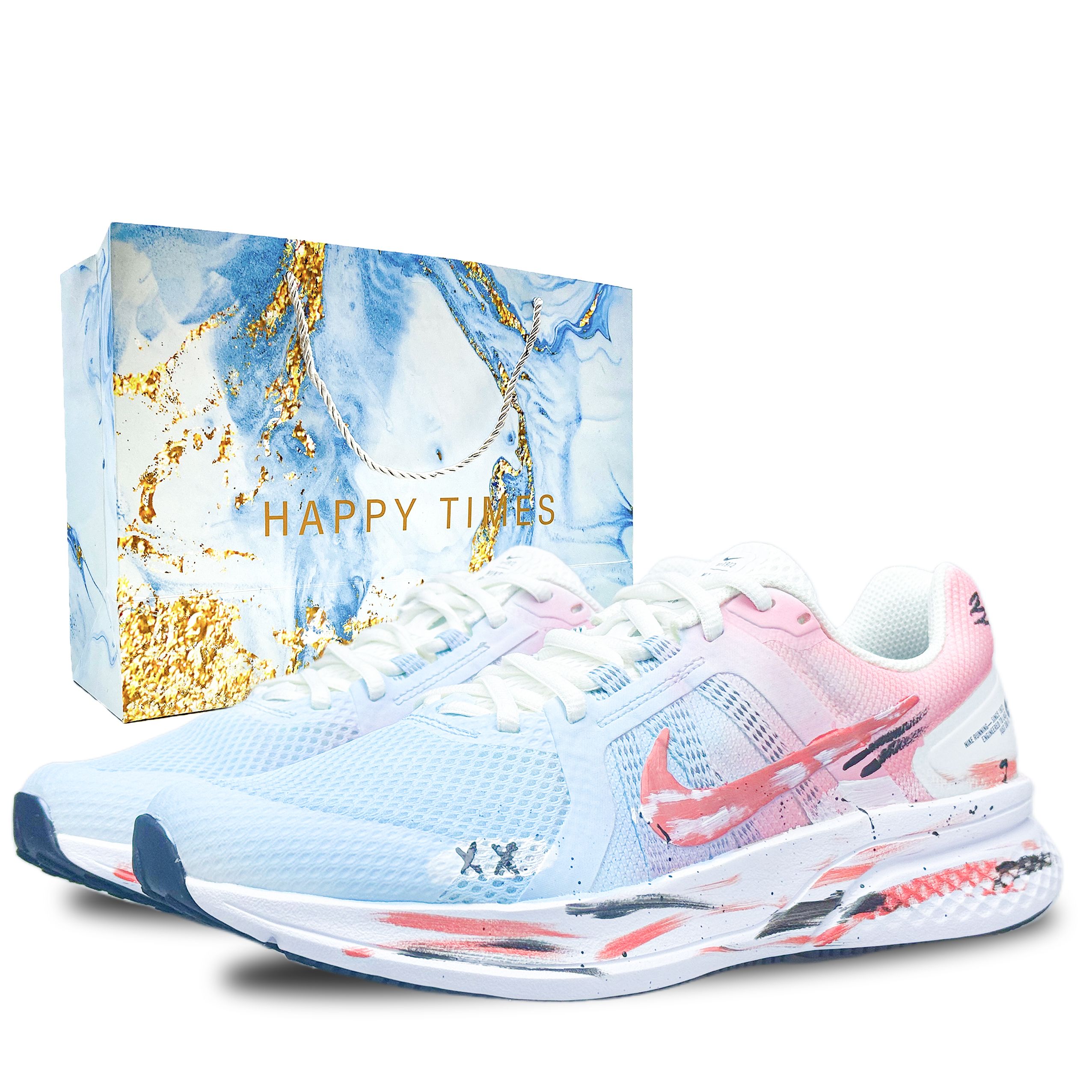 

Nike Кроссовки Run Swift 2 с дышащим покрытием, износостойкие, низкие, мужские, цвет синий/розовый