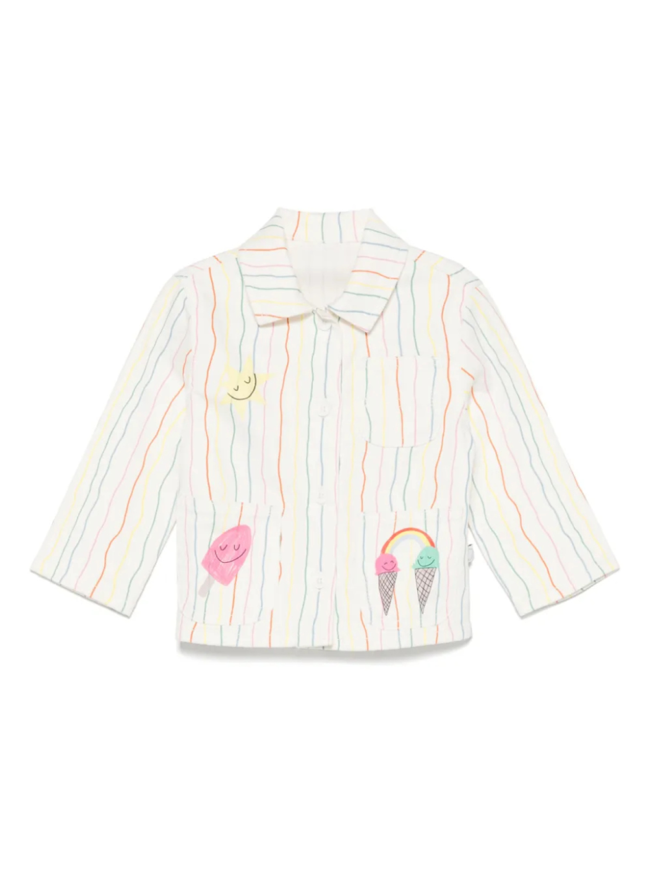 

Полосатая куртка Stella McCartney Kids, белый