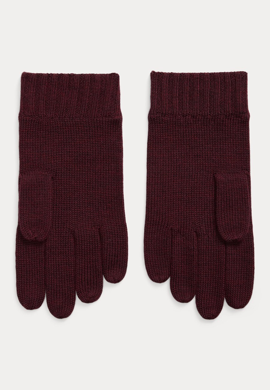 

Перчатки Polo Ralph Lauren SIGNATURE PONY WOOL GLOVES UNISEX, Aged Wine Heather/Red