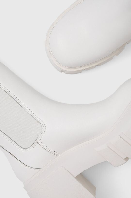 Женские ботинки челси Steve Madden из натуральной кожи, белый — фото 4