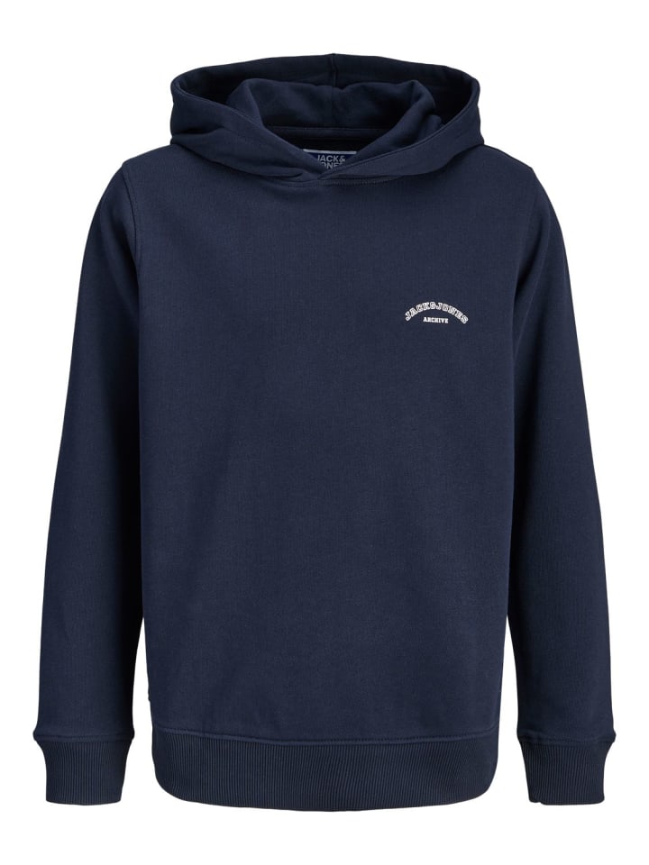 

JACK & JONES Junior Толстовка с капюшоном JJCOLLEGE LOGO SWEAT HOOD JNR в темно-синем цвете