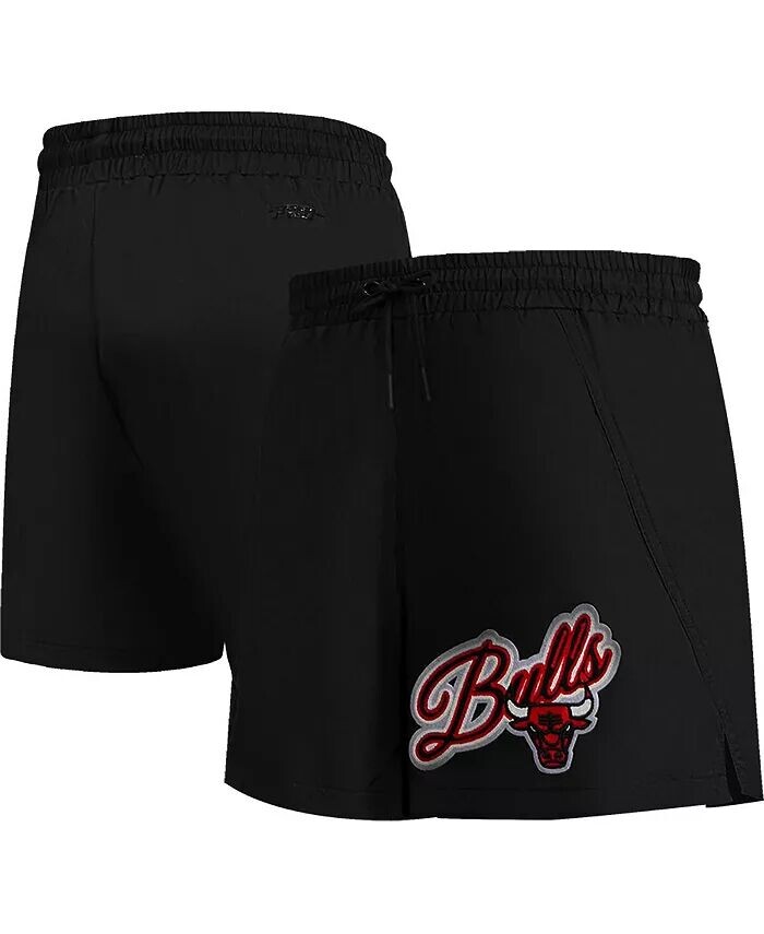 

Черные женские тканые шорты с надписью Chicago Bulls Pro Standard