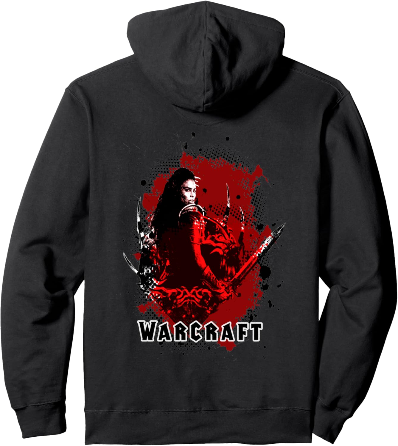 

Толстовка с принтом Гароны из игры World of Warcraft (US Warcraft Garona Stencil 01 Hoodie), черный