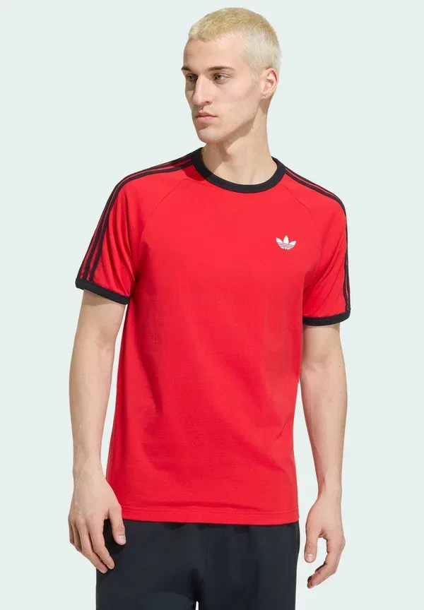 Футболка с принтом 3S tee Adidas Originals, ярко-красный/черный