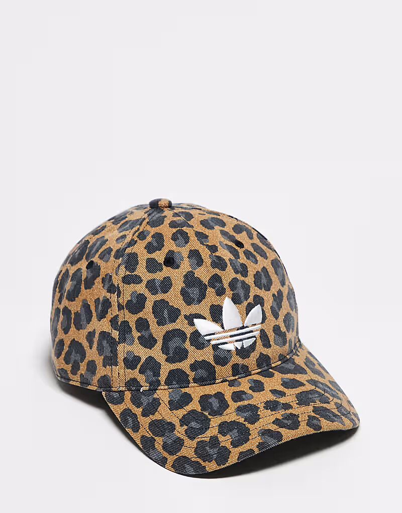 

Бейсболка Adidas Originals Leopard в бронзовых слоях / черного цвета