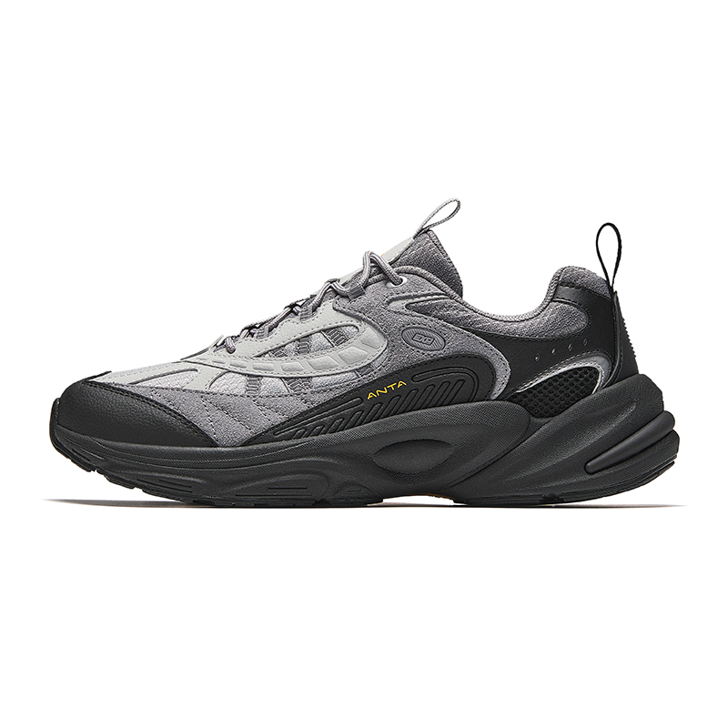 

Кроссовки Anta Running Collection с низким верхом, нескользящие, износостойкие, амортизирующие, мужские, серо-черные