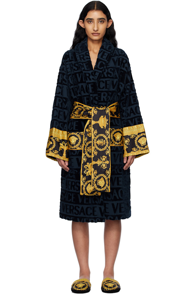 

Банный халат I heart baroque Versace Underwear, синий