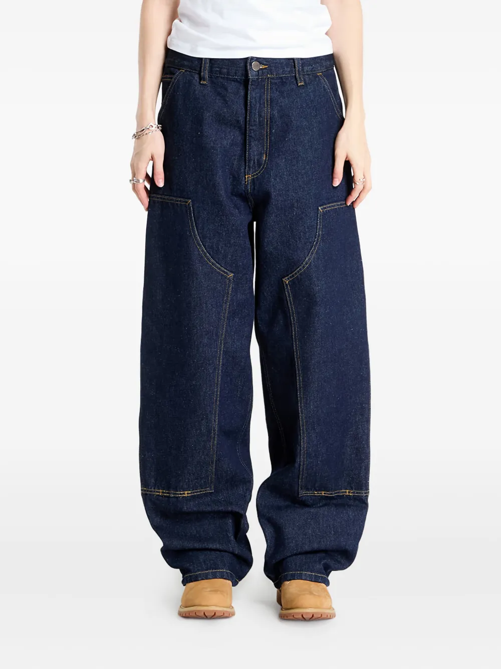 

Брюки Brandon с двойными коленями Carhartt Wip, синий