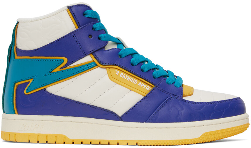 

Сине-белые кроссовки STA 88 Mid #1 M1 Bape, Синий;белый, Сине-белые кроссовки STA 88 Mid #1 M1 Bape