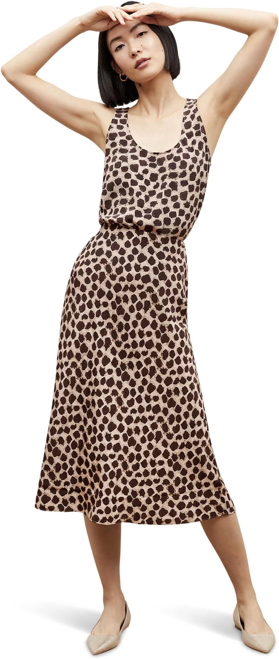 

Платье M.M.LaFleur Vicky Tank - Washable Silk, цвет Sahara Print