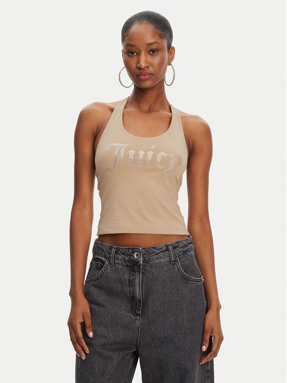 

Топ slim fit Tied JCWCT125306 Juicy Couture, бежевый