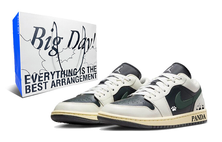 

Кроссовки Air Jordan 1 Vintage Basketball Shoes Unisex Low-top Green, цвет Jasper