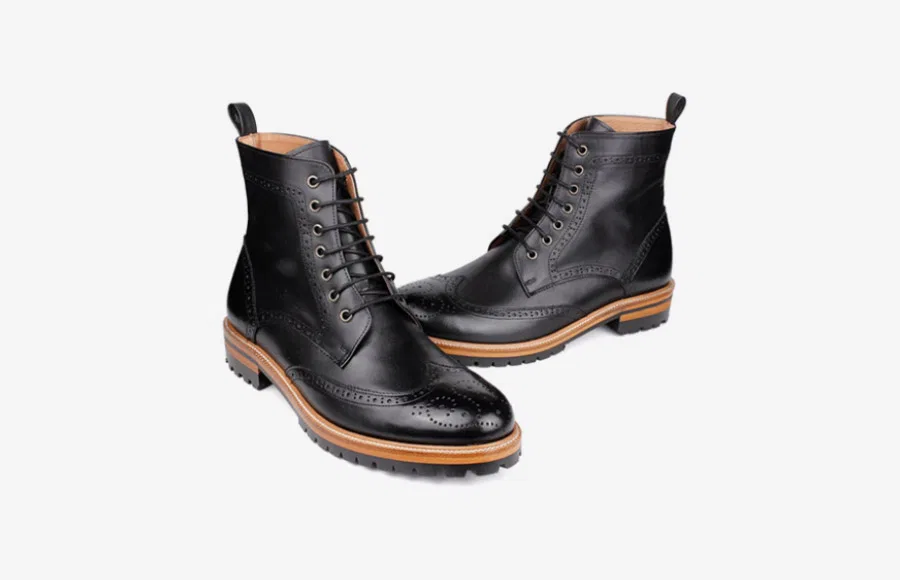 Мужские ботинки Eirene ei006 Wingtip Black — фото 4