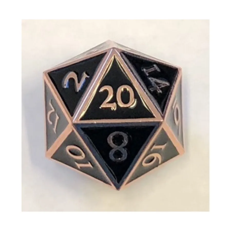

Giant d20 — медь с черной эмалью, Dwarven Metal Dice